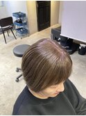 ショートボブ×白髪ぼかしハイライト5【 脱白髪染め　高田馬場】