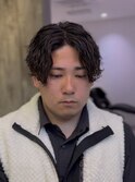 縦落ち波巻きパーマ