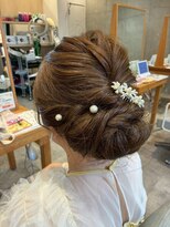 エヌアンドエー 草加店(N&A)&nbsp;ゆるふわ質感の上品シニヨンアレンジ