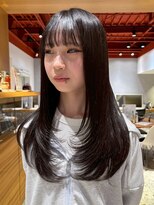 ナチュラル ヘアーデザイニング(Natural hair designing) 自分史上最高美髪/韓国風ワンカールロング/シースルーバング