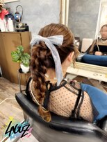 ラグズ 茅ヶ崎(LAGUZ) 【ヘアセット】編みおろし×大きめリボンの華やかヘアセット