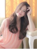 大人かわいい コテ巻き ゆるふわロング