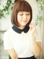エマージュ 新宿(Emerge)&nbsp;眉上バングでキュンと感を演出！ ピュアショートボブ