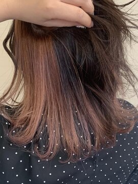 カルフール 草加本店(Carrefour) インナーカラー/アプリコットオレンジ/カット/デザインカラー