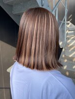マックス フォー ヘアー(MAX FOR HAIR) 【デザインカラー】綺麗な外ハネボブ×高めインナーカラー◎