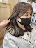 イヤリングカラー インナーカラー ミルクティーベージュ
