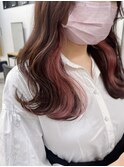 インナーカラーショコラアッシュヘルシースタイル波巻きぎゃう