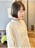 ボブ×グレージュカラー