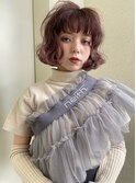ミニボブ顔まわりカットガーリーヘアアレンジ巻き髪ウェーブ
