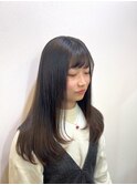 ダブルカラー/大人ボブ/黒髪スタイル/髪質改善/縮毛矯正