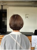 おしゃれな白髪染め/白髪ぼかしハイライト 大人ショートボブ#2