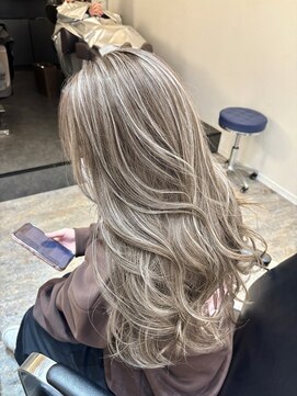 ブレンド 渋谷(BLend) 前髪ハイライトカラー似合わせカットウェーブミディアム