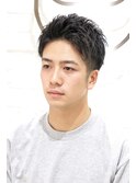 ツイストパーマツーブロック刈り上げメンズカット床屋バーバー