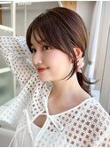 後れ毛が可愛い顔周りレイヤー/ナチュラルアッシュ/顔周り