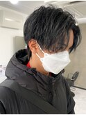 センターパート波巻きパーマスパイラルパーマツイストスパイラル