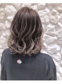 #バレイヤージュ　##ミルクティーベージュ　#アッシュベージュ