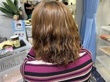 ウエーブパーマとカラーとトリートメント