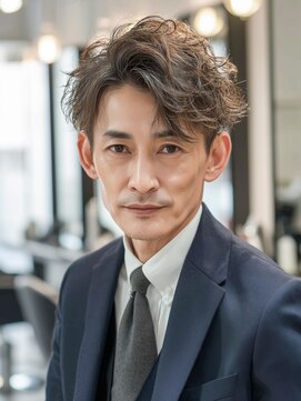 カットもパーマもイケメンパラダイス Men's天王寺 Men’s大人ウェーブ×上質ニュアンスパーマ