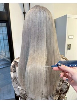 ビューティービースト 熊本上通り店(beauty:beast) ハイトーングレー/髪質改善/ロング
