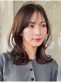 ミディアムレイヤーカット/20代30代40代/顔周りカットワンカール