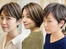 白髪ぼかし・ハイライト対応◎上品な立体感と透明感を叶えるデザインカラー。