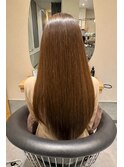 カシミア質感の艶ロング×髪質改善カラー