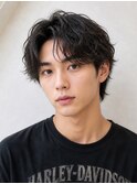 リバースセンターパート ニュアンスパーマ ダウンパーマ 20代