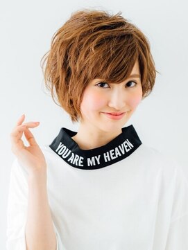 コボ(covo) ラウンドショート×ベージュ×愛されショート