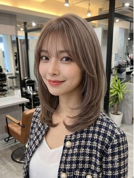 N° node 渋谷 【ナンバー ノード】【7月1日OPEN（予定）】の写真/ツヤ感がたまらないほわっと光に透けるシアーカラー♪周りとちょっと違う《number》だけの派手カラー[渋谷]