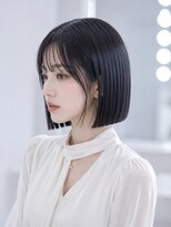 リズム(Lism) 韓国風ミニボブ×シースルーバング|艶ストレート