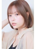 ナチュラルボブ前髪ありイメチェン20代30代40代50代ショートボブ