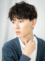 モッズヘア メン 新所沢店(mod's hair men)&nbsp;ダークアッシュ刈り上げ無造作ツイスパマッシュパーマ20代30代f