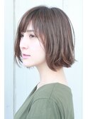 【amule hair】3Dハイライトグレージュ×ふんわりレイヤーボブ