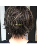 【横浜美容室ネイミーズ】コントラストハイライト丸みショート
