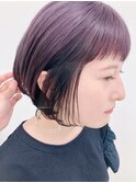 【早瀬忍　梅田中津】ミニボブ×デザインカラー