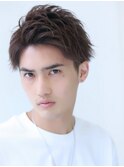 ツーブロックリバースショート
