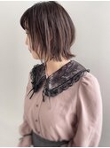 レイヤーボブウルフ×ダークグレージュ【el CERCA高田馬場】