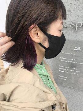 ヘアーアンドスパ レーネ(hair&spa Lene) イヤリングカラー　パープル