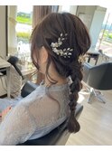 《見附　今町》結婚式セット　お呼ばれ　編みおろしポニテ
