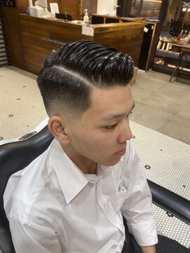 バーバーブロス 吉祥寺店(BARBER BROS) 【LUDLOW BROS.】七三分け サイドパート パートラインフェード