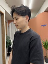 ウェルク(welc) メンズカット 波巻き ツイスパ 韓国風 センターパート