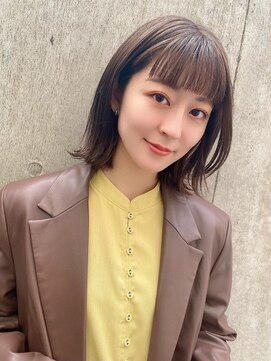 リープアルケー ヘアアンドヘッドスパ 錦糸町北口店(leap arche Hair&head spa) インナーグレージュ/マチルダボブ/前髪/ピンクベージュ/錦糸町