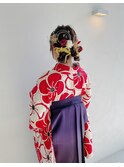 卒業式　袴ヘアアレンジ
