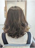 ミディアムゆるふわパーマ