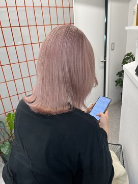 ペレ 渋谷(PELE) デザインカラー/レイヤーカット/ウェットヘア/オリーブベージュ