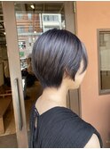 ショート/ブリーチ/ハイトーン/グレージュ/ボブ/トリートメント