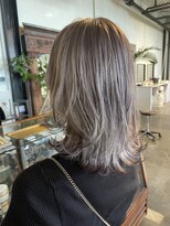 ムード マグ レーベル 南松本(MOOD Mag Label)&nbsp;10代20代★ダブルカラーブリーチミルクティー　毛先カラー