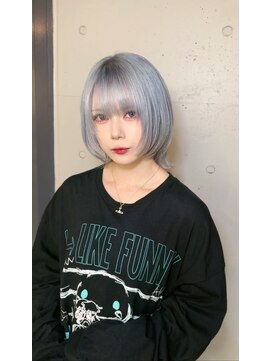 ドットハリス(.Hallis) 水色カラー【ハイトーン/レイヤーカット/ダブルカラー】