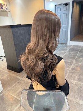 ペレ 渋谷(PELE) デザインカラー/レイヤーカット/ウェットヘア/オリーブベージュ