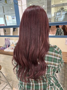 ラック 海老名店(LUCK) 【艶髪】オーガニックカラー×ピンクブラウン